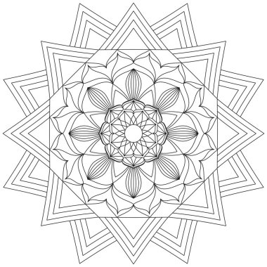 Yaprak Çiçeği Taç Yaprağı Renk Mandala Sanat Basit Grafik Şekli Vector Çiçek Orijinal Tasarım Klasik Dekoratif Özellikler Şablonu İslam Arap Mistik Dini Lotus