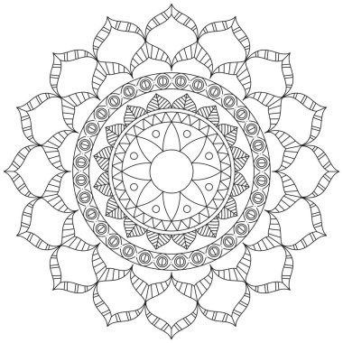 Yaprak Çiçeği Taç Yaprağı Renk Mandala Sanat Basit Grafik Şekli Vector Çiçek Orijinal Tasarım Klasik Dekoratif Özellikler Şablonu İslam Arap Mistik Dini Lotus