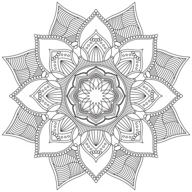 Yaprak Çiçeği Taç Yaprağı Renk Mandala Sanat Basit Grafik Şekli Vector Çiçek Orijinal Tasarım Klasik Dekoratif Özellikler Şablonu İslam Arap Mistik Dini Lotus
