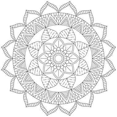 Yaprak Çiçeği Taç Yaprağı Renk Mandala Sanat Basit Grafik Şekli Vector Çiçek Orijinal Tasarım Klasik Dekoratif Özellikler Şablonu İslam Arap Mistik Dini Lotus