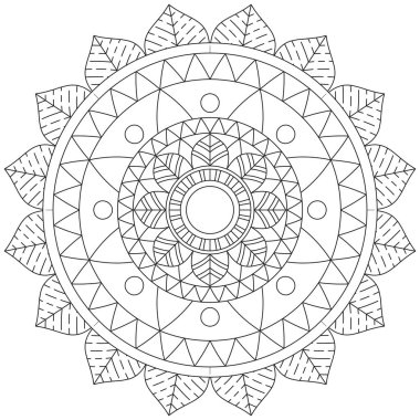 Yaprak Çiçeği Taç Yaprağı Renk Mandala Sanat Basit Grafik Şekli Vector Çiçek Orijinal Tasarım Klasik Dekoratif Özellikler Şablonu İslam Arap Mistik Dini Lotus