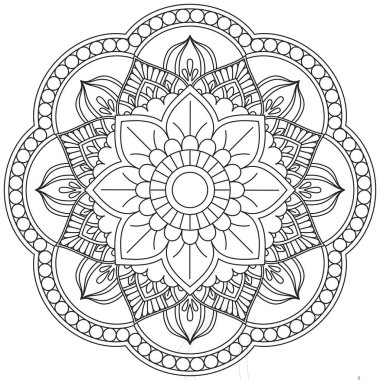 Yaprak Çiçeği Taç Yaprağı Renk Mandala Sanat Basit Grafik Şekli Vector Çiçek Orijinal Tasarım Klasik Dekoratif Özellikler Şablonu İslam Arap Mistik Dini Lotus