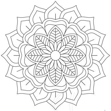 Yaprak Çiçeği Taç Yaprağı Renk Mandala Sanat Basit Grafik Şekli Vector Çiçek Orijinal Tasarım Klasik Dekoratif Özellikler Şablonu İslam Arap Mistik Dini Lotus