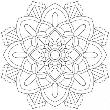 Yaprak Çiçeği Taç Yaprağı Renk Mandala Sanat Basit Grafik Şekli Vector Çiçek Orijinal Tasarım Klasik Dekoratif Özellikler Şablonu İslam Arap Mistik Dini Lotus