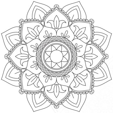 Yaprak Çiçeği Taç Yaprağı Renk Mandala Sanat Basit Grafik Şekli Vector Çiçek Orijinal Tasarım Klasik Dekoratif Özellikler Şablonu İslam Arap Mistik Dini Lotus