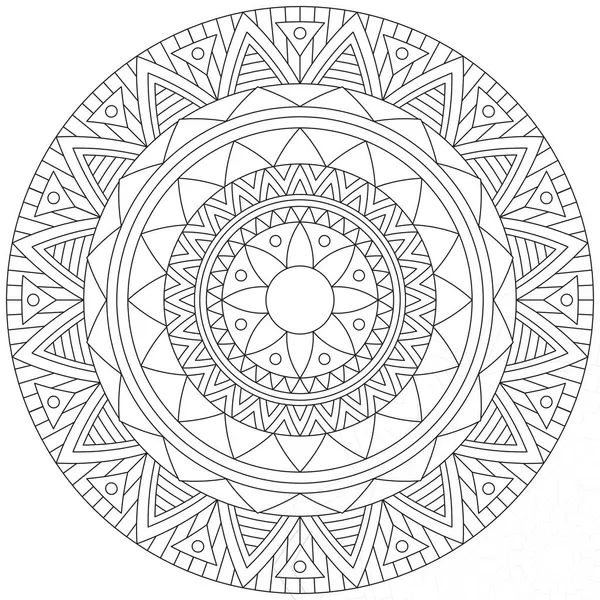 Folha Flor Pétala Colorir Mandala Arte Simples Gráfico Forma Vetor — Vetor de Stock