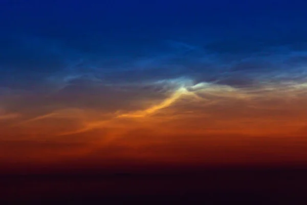 Noctilucent Clouds Night Shining Cloud Phenomena Upper Atmosphere Earth — Stock Photo, Image