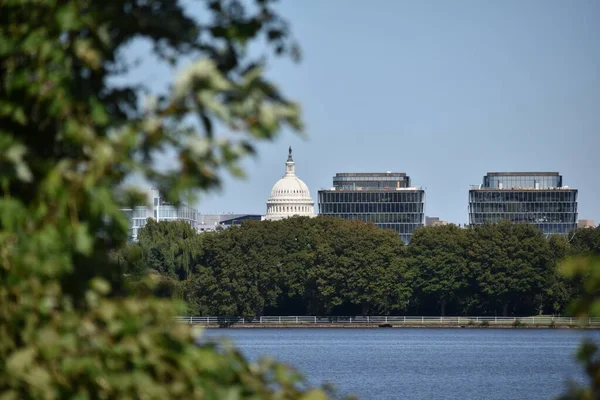 Washington Abd Eylül 2021 Washington Silueti Abd Kongre Binası Potomac — Stok fotoğraf
