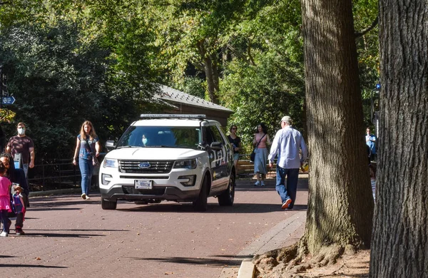 Washington Usa Oktober 2021 Parkpolizei Patrouilliert Smithsonian Institute National Zoo — Stockfoto