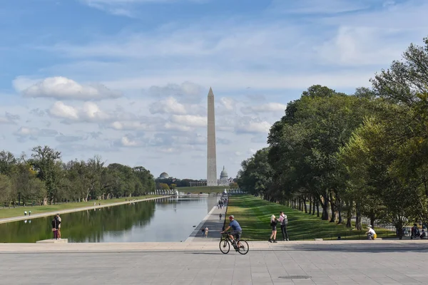 Washington Usa Oktober 2021 Washington Monument Gezien Vanaf Het Lincoln — Stockfoto