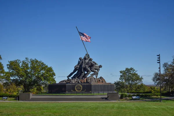 Arlington Virginia Abd Ekim 2021 Abd Deniz Piyadeleri Anıtı Iwo — Stok fotoğraf