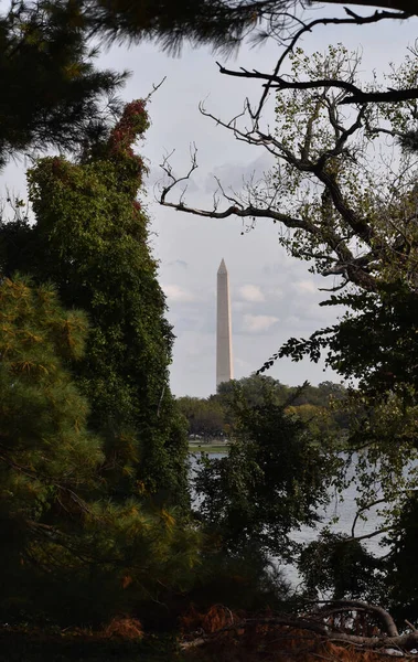 Washington États Unis Octobre 2021 Monument Washington Encadré Par Des — Photo