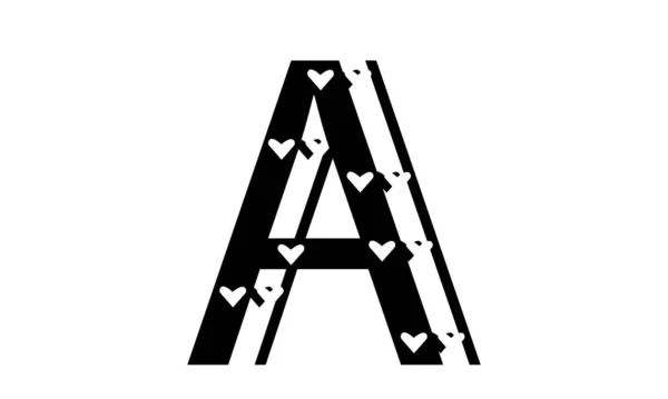 Logotipo Carta Com Recortes Forma Coração —  Vetores de Stock