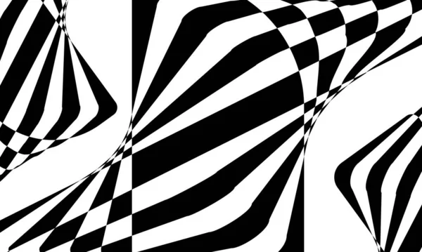 Motif Abstrait Monochrome Dans Style Art — Image vectorielle