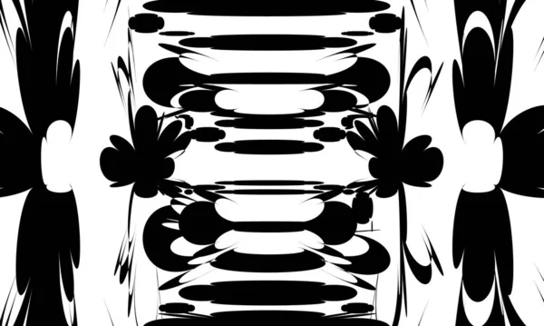 白を基調としたオプ アートのような黒の歪んだパターン — ストックベクタ