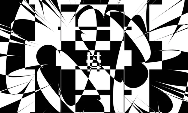 Patrón Arte Negro Distorsionado Para Diseño Original — Archivo Imágenes Vectoriales