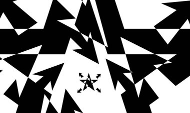 Modern tasarım için optik illüzyon siyah desen tarafından oluşturulan düz olmayan yüzey