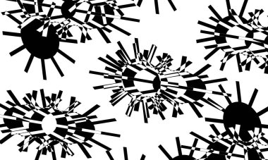 Optik illüzyon yaratıcı duvar kağıdıyla tasarım için siyah desen