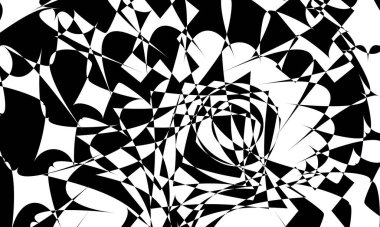 Operasyon sanatı tarzında tasarım için doku beyaz arkaplanda büyüleyici bir siyah desen