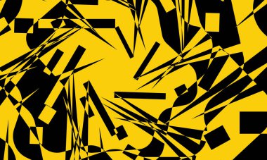 Operasyon sanatı tarzındaki siyah desenler modern ve şık duvar kağıtları.