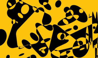 Siyah arka planda parlak turuncu desenli mistik cadılar bayramı duvar kağıdı