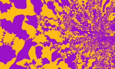 Mor arkaplanda büyüleyici optik yanılsama turuncu desen