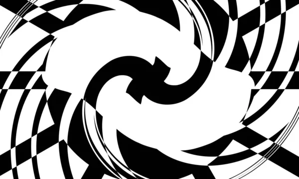 Patrón Negro Para Diseño Con Ilusión Óptica Cubierta Creativa — Archivo Imágenes Vectoriales