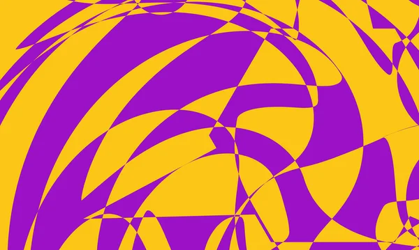 Orange Mesmerizing Patterns Create Optical Illusion Purple Background Wallpaper Design — Stock Vector