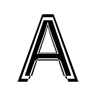 Beyaz arkaplanda şık bir logo harfi A