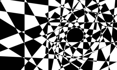 op-art biçiminde deforme edilmiş siyah desenler özgün tasarım