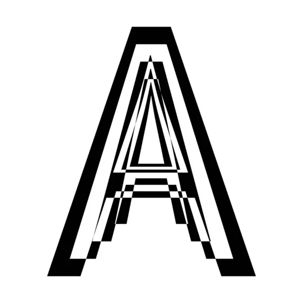 Logo Huruf Dalam Gaya Art Pada Konsep Latar Belakang Putih - Stok Vektor