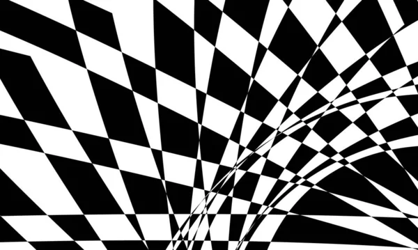 Futuristisch Verzerrte Muster Erzeugen Eine Optische Täuschung Auf Weißem Hintergrund — Stockvektor