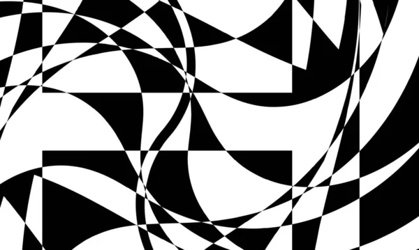Abstrakter Schwarz Weiß Hintergrund Mit Optischer Täuschung Für Modernes Design — Stockvektor