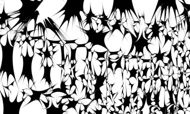 Optik illüzyonu büyüleyen orijinal siyah desen op-art tarzında