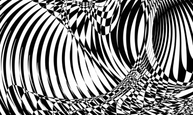 Özgün tasarım monokrom dokusu için operasyon sanatı biçimi