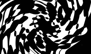 orijinal monokrom duvar kağıdı op-art stil büyüleyici desen