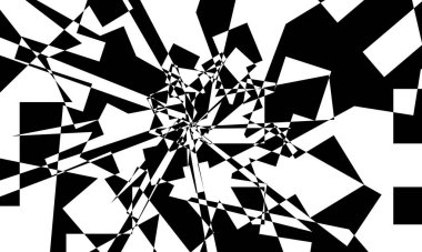 Beyaz arkaplanda operasyon sanatının siyah desenli şekli