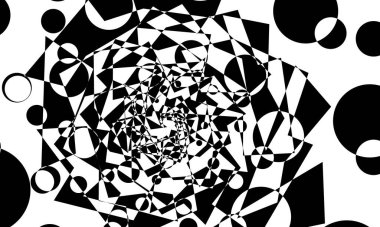 Beyaz arka plan modern tasarım üzerinde operasyon sanatı tarzında gizemli siyah desen