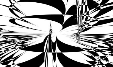 Beyaz zemin üzerinde operasyon sanatı biçiminde düzensiz bir yüzeye sahip orijinal desen