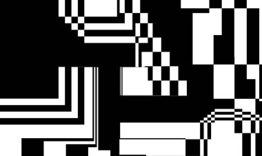 op- art tarzında dinamik monokrom duvar kağıdı