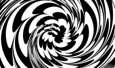 Operasyon sanatının eşsiz ve güzel tarzında dinamik siyah desenler.