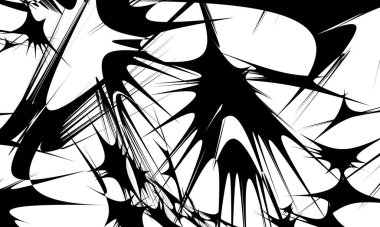 Beyaz arka planda sanatsal siyah desen orijinal ve modern