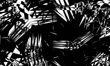 Beyaz arkaplanda siyah mistik desen