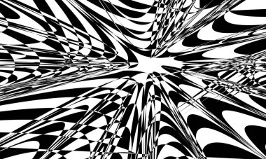 Fütürist siyah operasyon sanatı stili muhteşem optik illüzyon