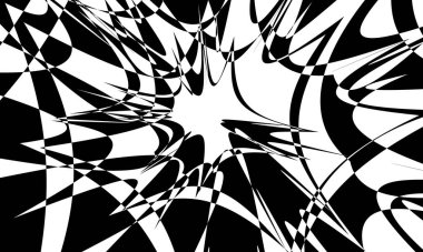 Optik illüzyonlu mistik siyah desen