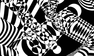 optik illüzyondaki siyah desen büyüleyici