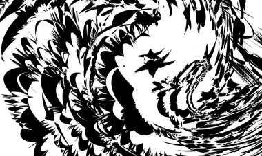 Beyaz arka planda siyah desenler yaratıcı optik illüzyon