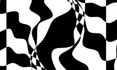 Beyaz arka planda operasyon sanatı tarzında siyah desenli mistik duvar kağıdı.