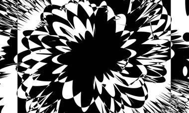 Operasyon sanatının modern tasarım konseptinde siyah desenler tarafından yaratılan büyüleyici optik illüzyon