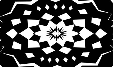 Siyah ve beyaz soyut arkaplan ve operasyon sanatında fantastik desenler.